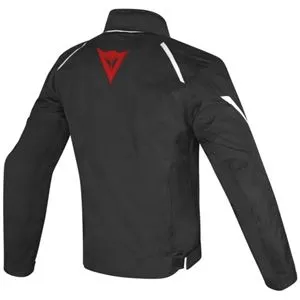 Jaqueta Dainese Laguna Seca D-1 Impermeável Preto/Vermelho/Branco