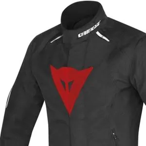 Jaqueta Dainese Laguna Seca D-1 Impermeável Preto/Vermelho/Branco