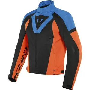 Jaqueta Dainese Levante Air Tex Preto/Azul/Laranja Flame