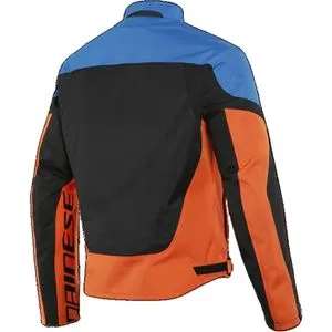 Jaqueta Dainese Levante Air Tex Preto/Azul/Laranja Flame