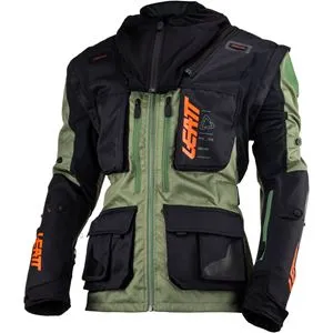 Jaqueta Leatt Moto 5.5 Enduro Verde Cactus/Laranja