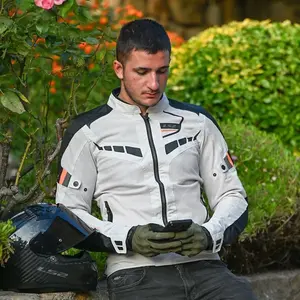 Jaqueta LS2 Garda Preto/Cinza/Laranja Fluor