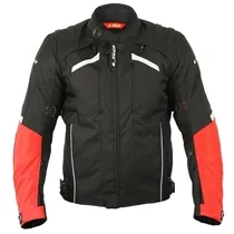 Jaqueta LS2 Serra Preto/Vermelho (Impermeável)