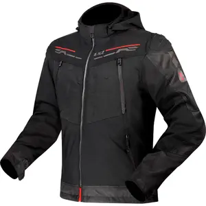 Jaqueta LS2 Zirconium Cinza Titânio/Preto/Vermelho (Impermeável)