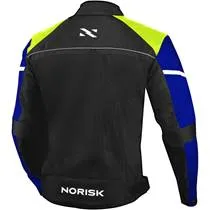 Jaqueta Norisk NR-02 Preto/Azul/Amarelo (Ventilada)