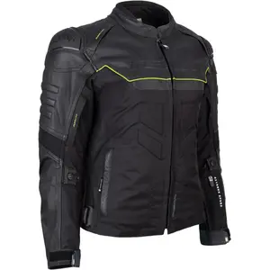 Jaqueta Texx Falcon V2 Feminina Preta/Verde (Couro)