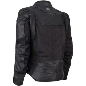 Jaqueta Texx Falcon V2 Feminina Preta/Verde (Couro)