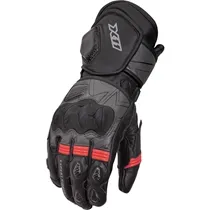 Luva X11 Racer 2 Cano Longo (Couro) - Preta/Cinza/Vermelha
