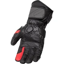 Luva X11 Racer 2 Cano Longo (Couro) - Preta/Cinza/Vermelha