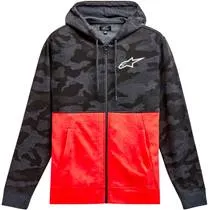 Moletom Alpinestars Camo Block Hoodie - Cinza/Vermelho