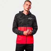 Moletom Alpinestars Camo Block Hoodie - Cinza/Vermelho