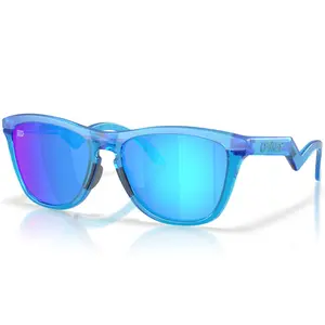 Óculos Oakley Frogskins Hybrid Fabio Quartararo Azul Ácido Fosco - com Lente Azul (Prizm)