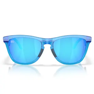 Óculos Oakley Frogskins Hybrid Fabio Quartararo Azul Ácido Fosco - com Lente Azul (Prizm)