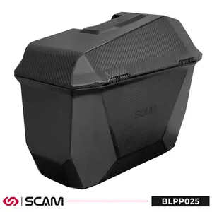 Par de Baús Laterais Scam Preto Carbono 25 Litros - BL99025