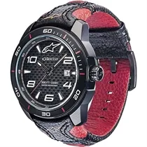 Relógio Alpinestars Tech Watch Preto/Vermelho Couro