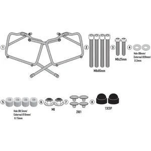 Suporte Lateral Givi Monokey Royal Enfield Super Meteor 650 (apartir de 2023) Preto - PL9058